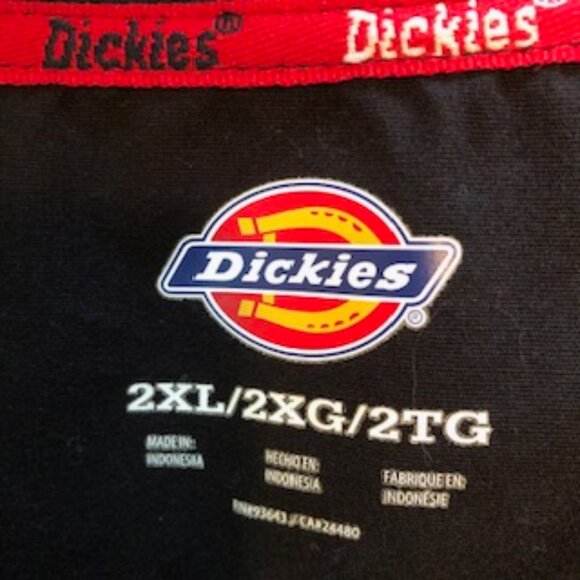 NWOT Dickies Women's Black Scrub Top 2X Button Down Short Sleeve Pockets V Neck - Picture 9 of 10